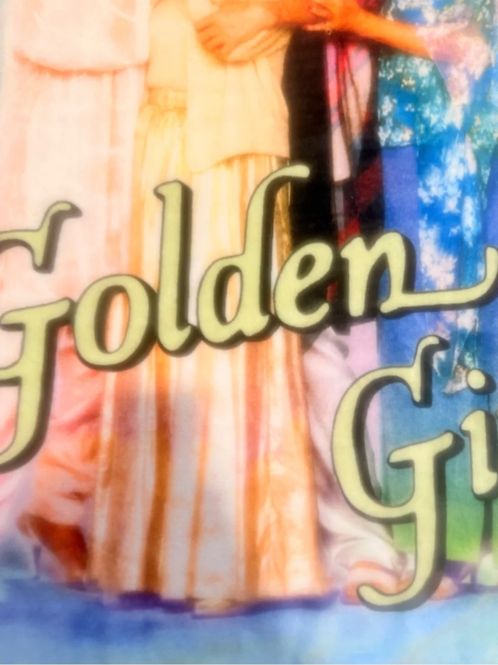 Golden Girls Throw Blanket Multicolor Tie-Dye Graphic